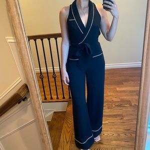 Black pajama inspired jumpsuit
